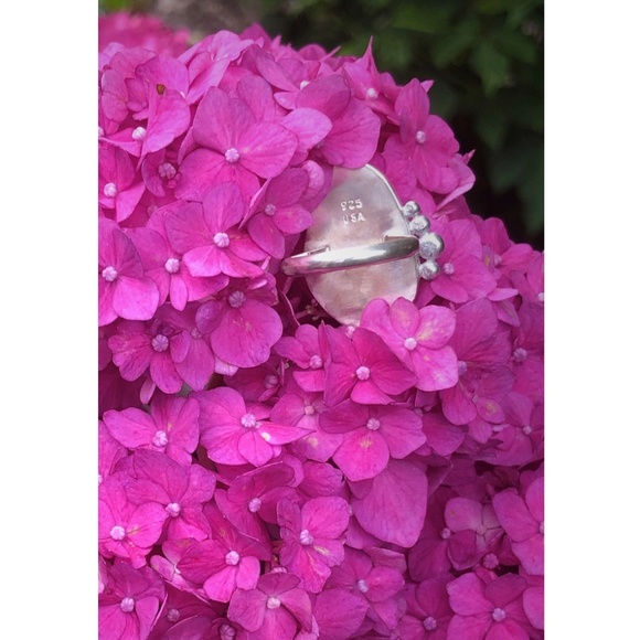 Genuine Turquoise Ring in Sterling Silver - Handmade - Picture 3 of 3